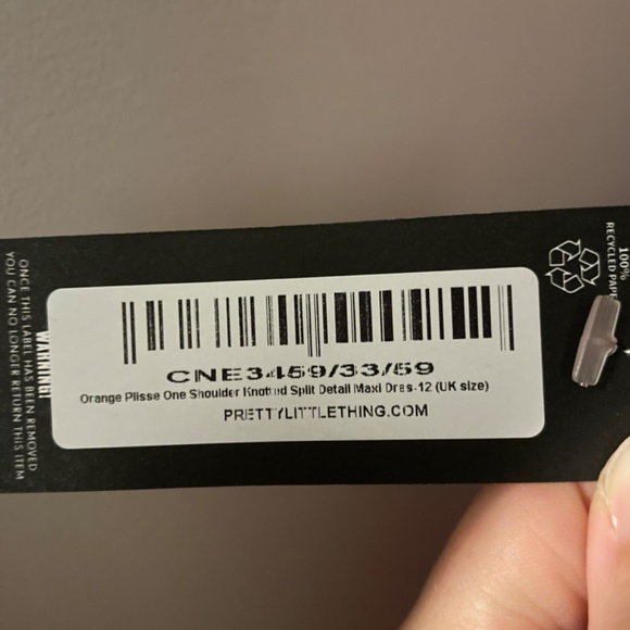 Orange One Shoulder Maxi Slit Dress - Picture 5 of 5